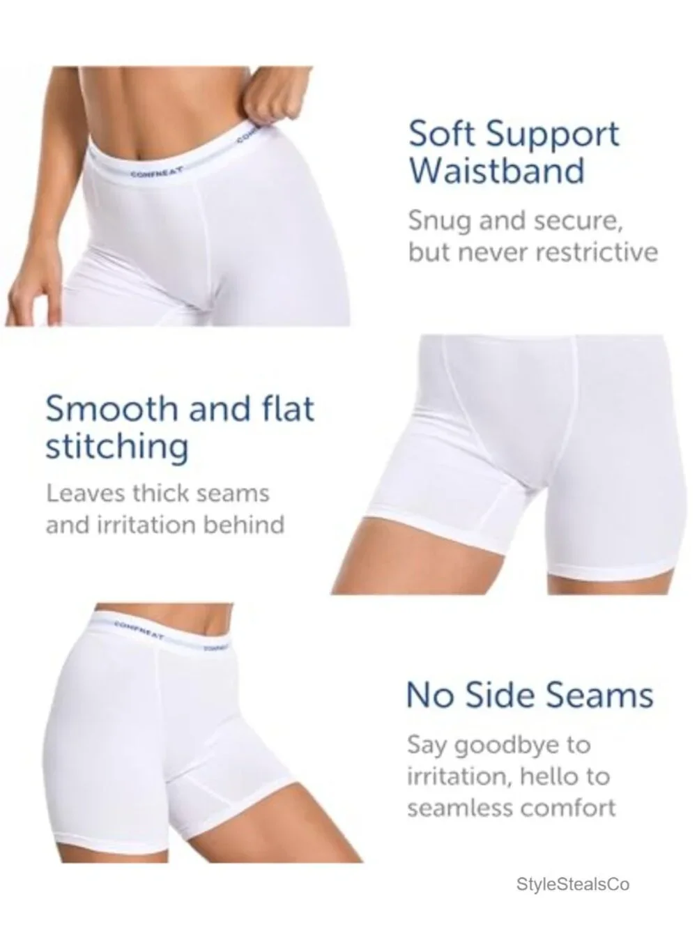 Cotton Spandex Boyshorts 4-Pack High Rise Stretchy Underwear